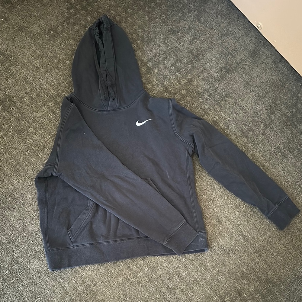 Nike Dark Gray Hoodie with White Logo